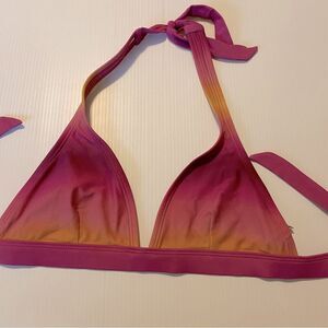 Patagonia sunset hot pink coral Swim bathing suit bikini triangle bra top-M